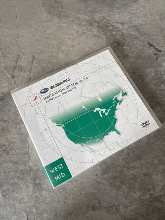2009-2011 Subaru Forester Impreza Legacy Outback Navigation DVD MID WEST Coast U.S Map & Canada G2