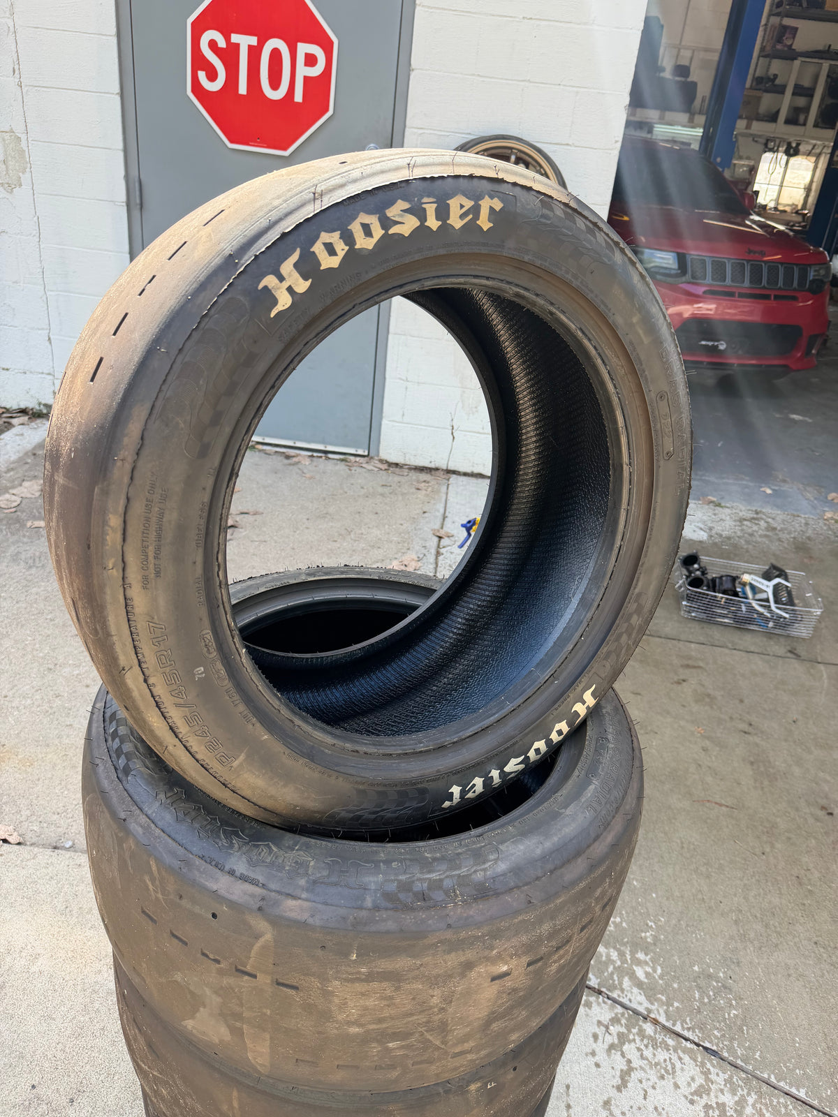 HOOSIER DR2 DOT drag radial tires 245/45R17 Subaru STi 26x10