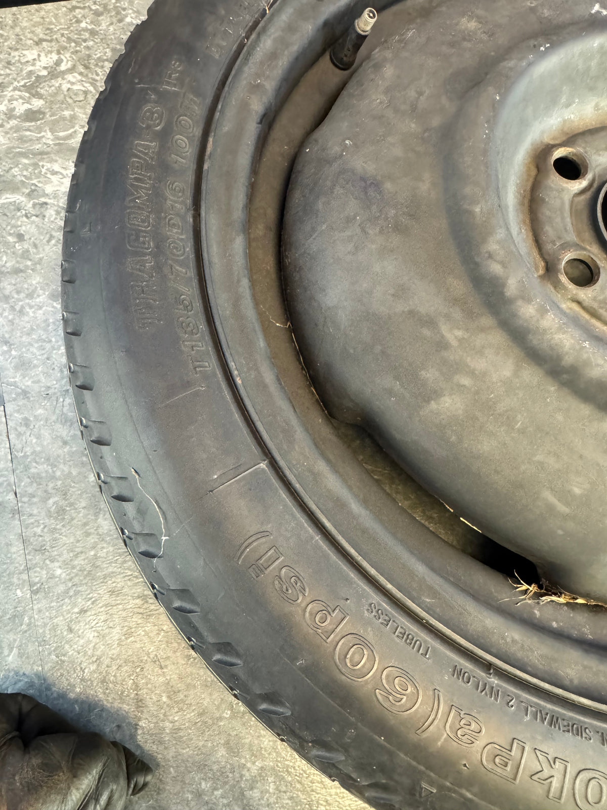 2004 Subaru WRX STi / 2006-2007 Subaru WRX OEM Subaru Spare Tire Emergency Tire Wheel Spare Donut