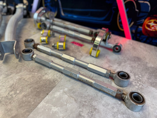 Rear adjustable lateral links 2002-2007 Subaru wrx w/ sway bar end links & tubular trailing arms
