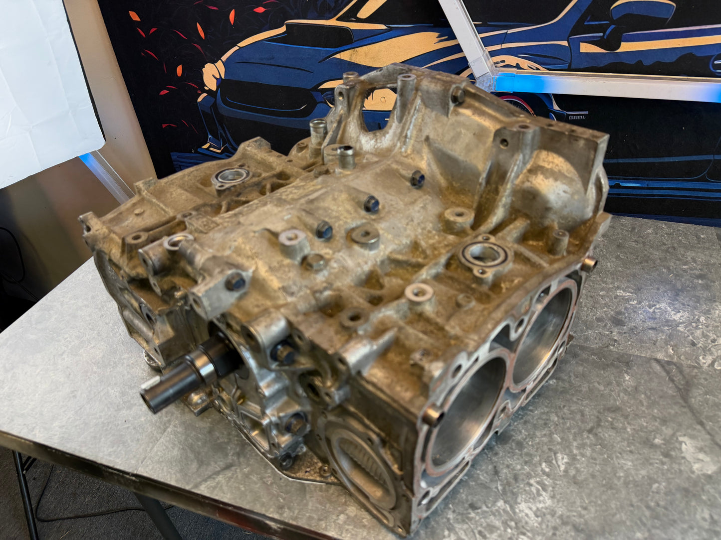 BUILT & FORGED EJ257 engine shortblock Subaru wrx & STi 99.75 MM manleys , h beam & arp rod bolts , STi nitrate crank