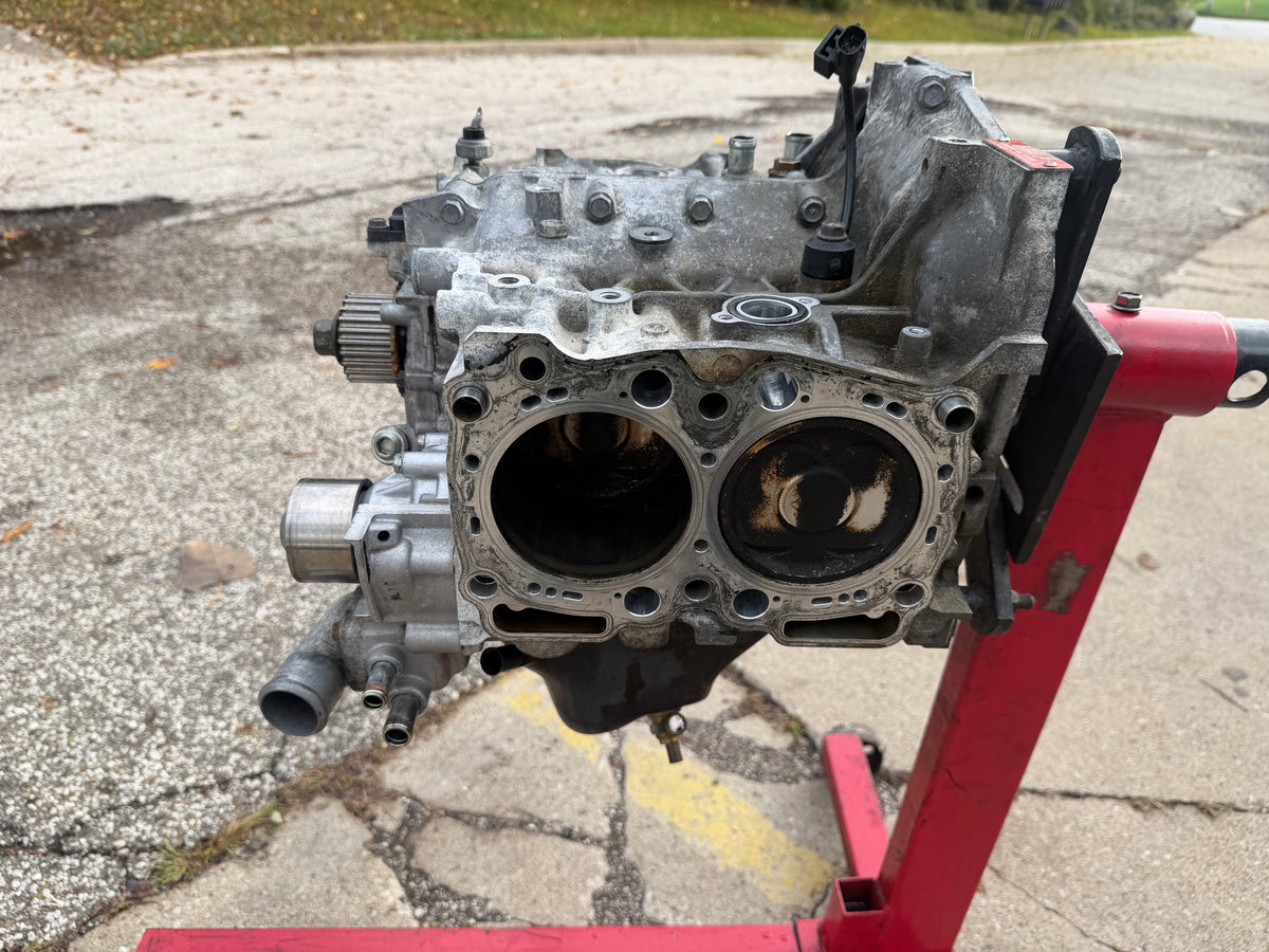 IAG STAGE 3 TUFF short block USED closed deck ej257 99.75 MM forged , I beam rods , arp rod bolts , nitrate crank , 1/2” drilled , ARP 1/2” studs included
