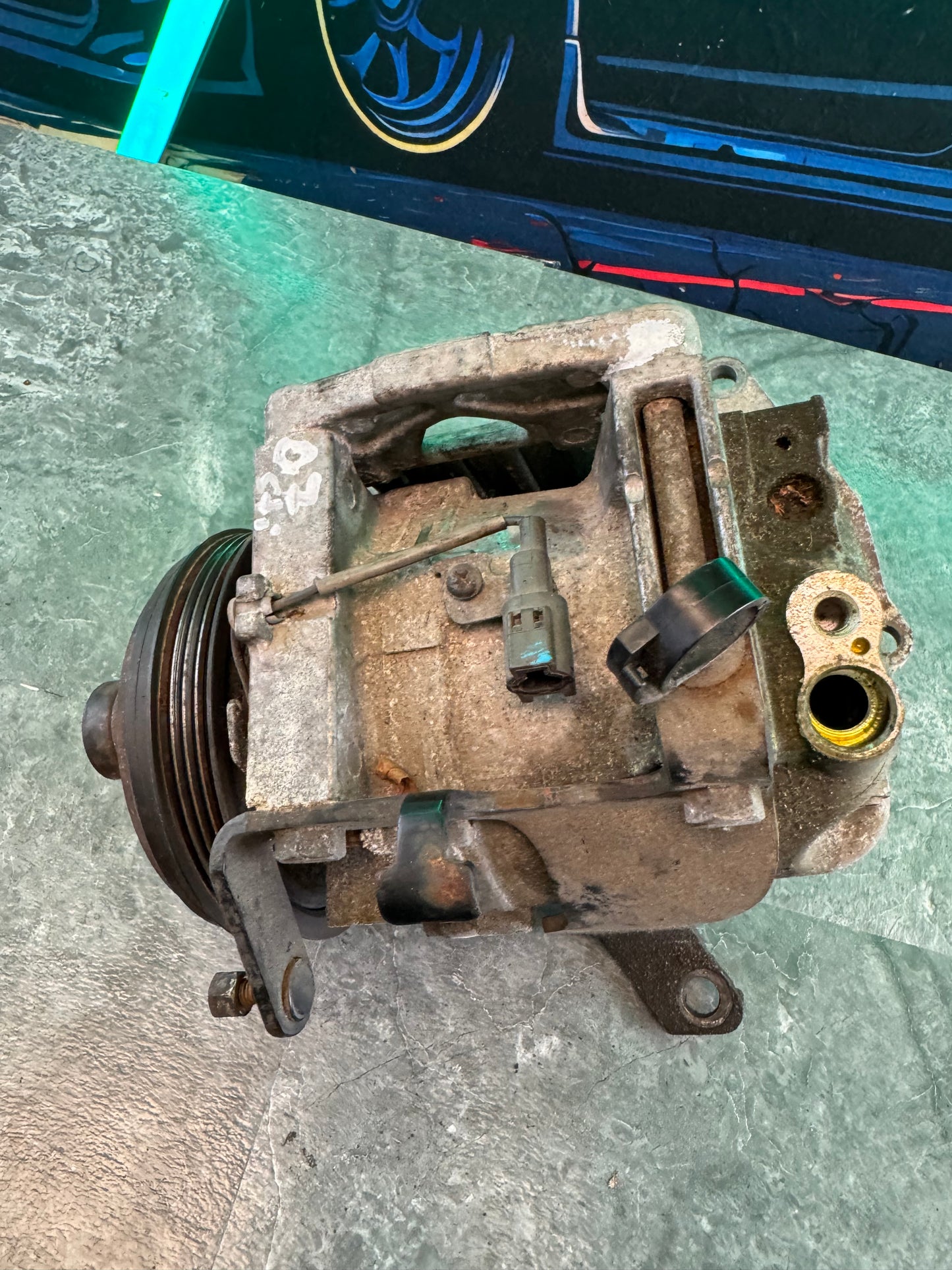 2004-2007 Subaru Impreza WRX STi AC Compressor With Bracket