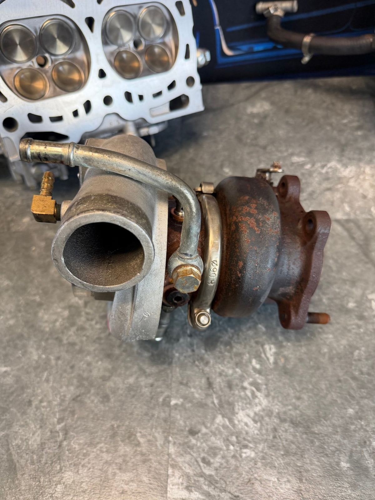 FP blue stock location turbo subaru STi & wrx 84 MM FAP cover