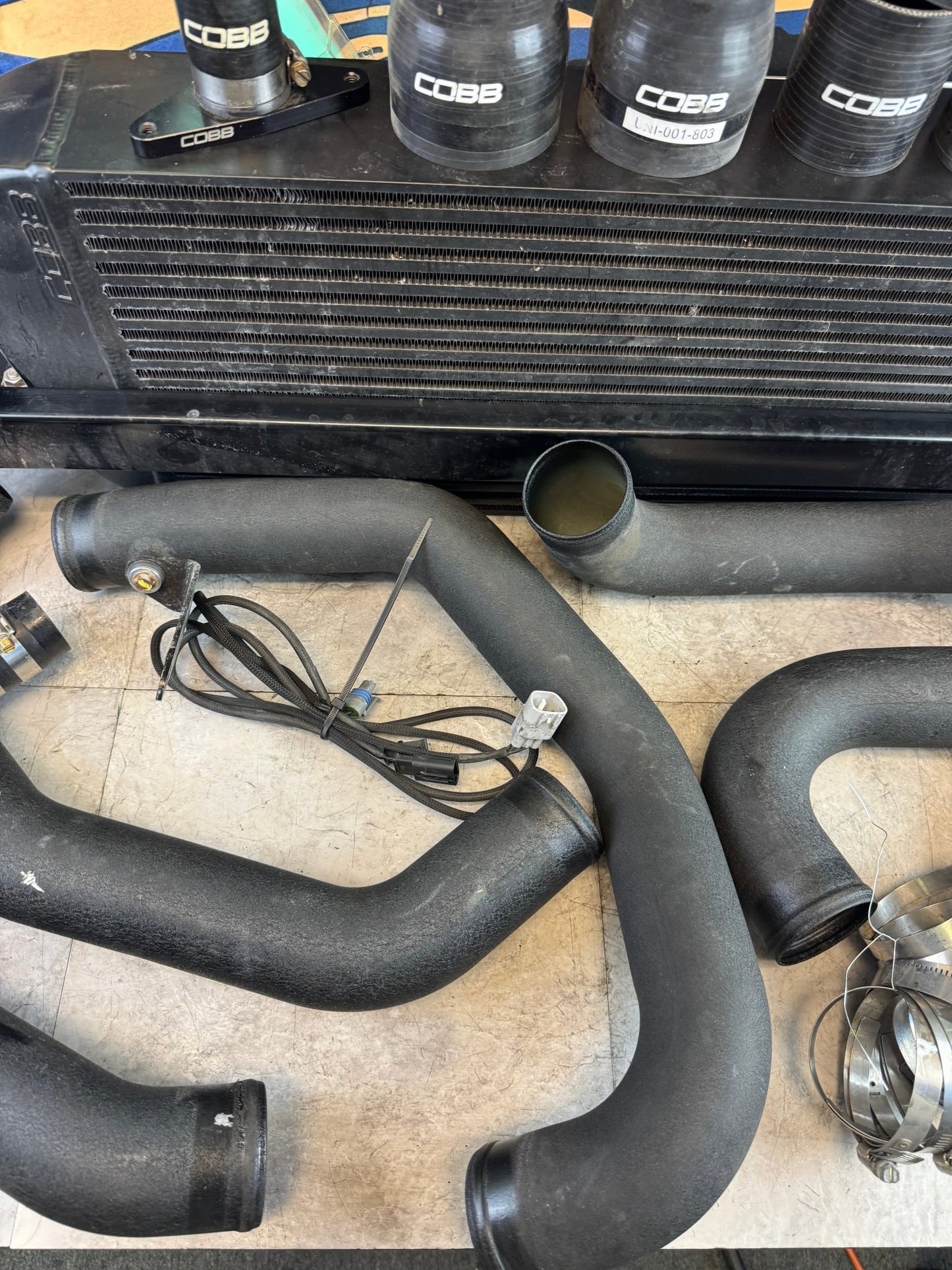 Cobb 4" Speed Density Front Mount Intercooler Kit With Coolant Overflow For 15-21 STi