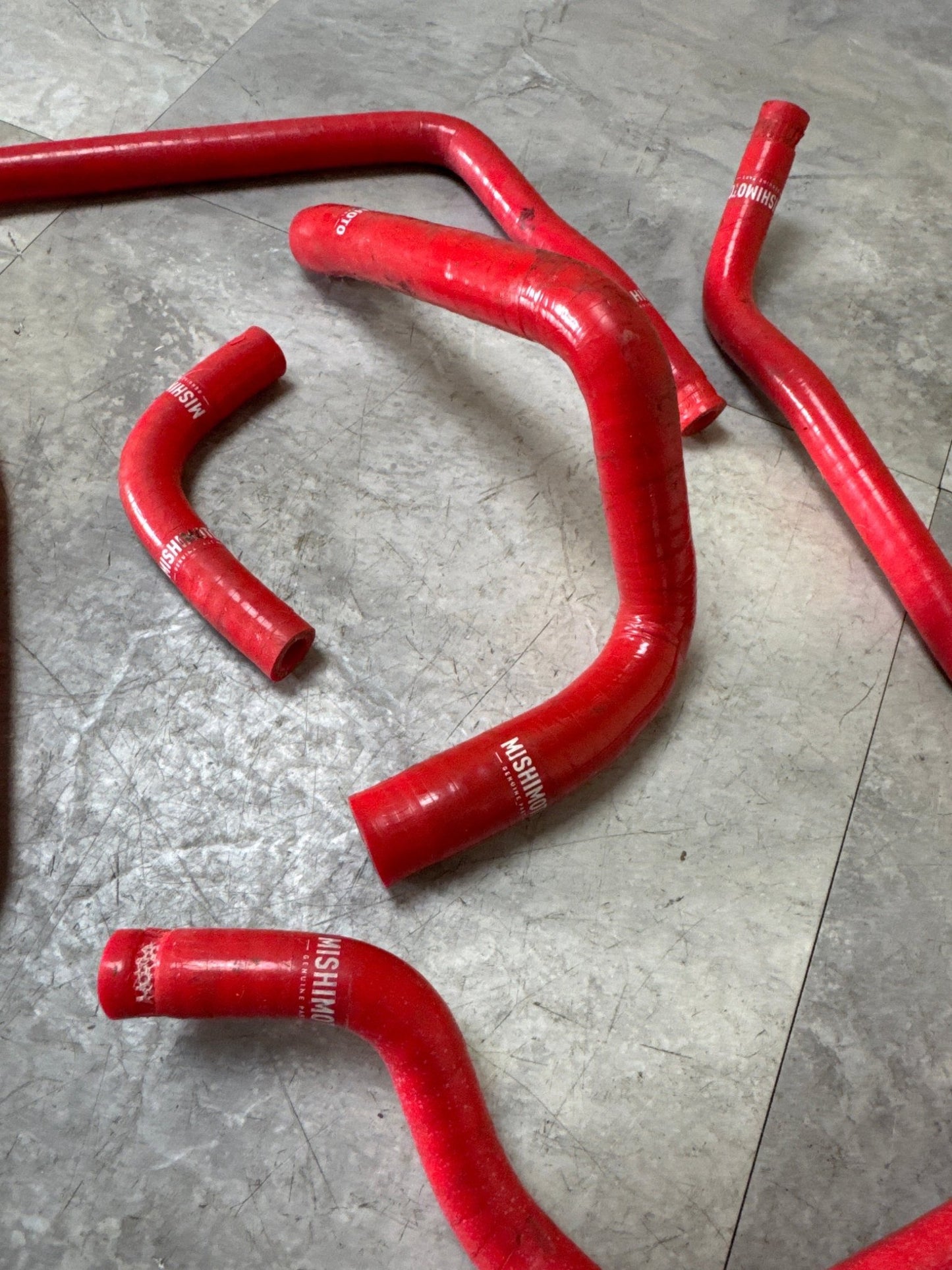 Red Mishimoto INCOMPLETE Silicone Ancillary Hose Kit (4/7) 2001-2005 Subaru Impreza WRX