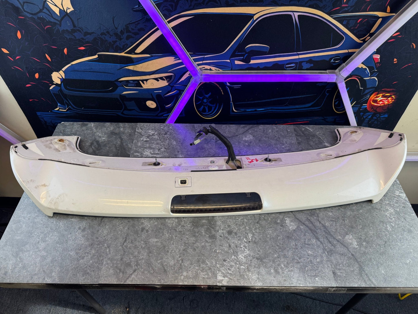 2008-2014 Subaru WRX STi OEM Hatch Wing Spoiler Hatchback White