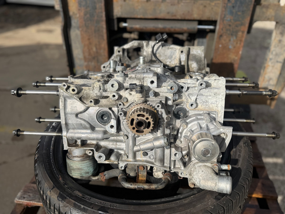 IAG STAGE 3 TUFF short block USED closed deck ej257 99.75 MM forged , I beam rods , arp rod bolts , nitrate crank , 1/2” drilled , ARP 1/2” studs included