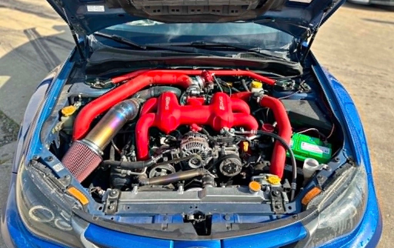 AMS standard cast intake manifold 02-21 Subaru STi red “ standard “ wrx EJ257 EJ25