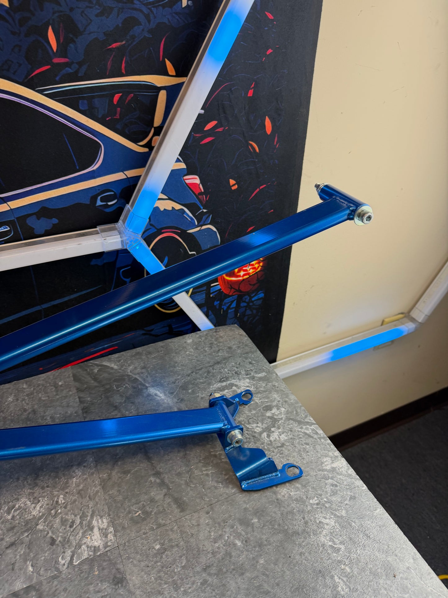 CUSCO rear  “ x “ bar brace chassis 2015 - 2021 Subaru STi and wrx suspension tie bracket
