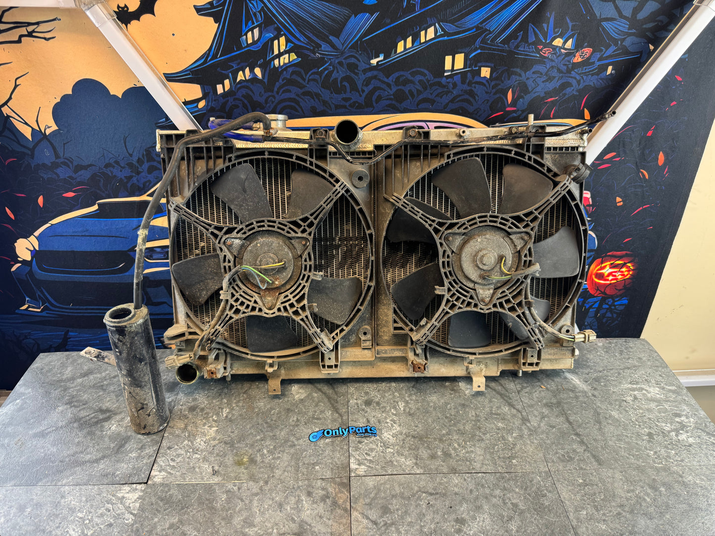 2001-2007 Subaru WRX STi Mishimoto All Aluminum Radiator Assembly With OEM Fan Shroud
