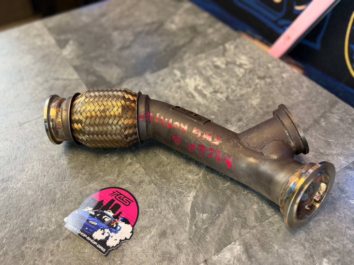 Custom GrimmSpeed 44mm EWG Up Pipe for Subaru WRX and STI, V-Band Inlet and Outlet