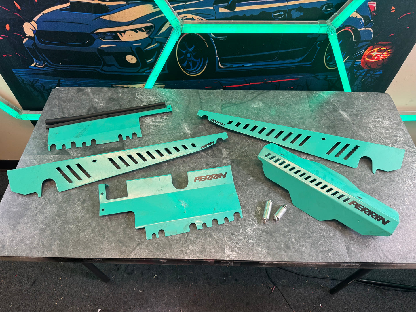 2015-2021 Subaru WRX STi Perrin Engine Dress Up Kit With Radiator Shroud Fender Shroud Belt Cover