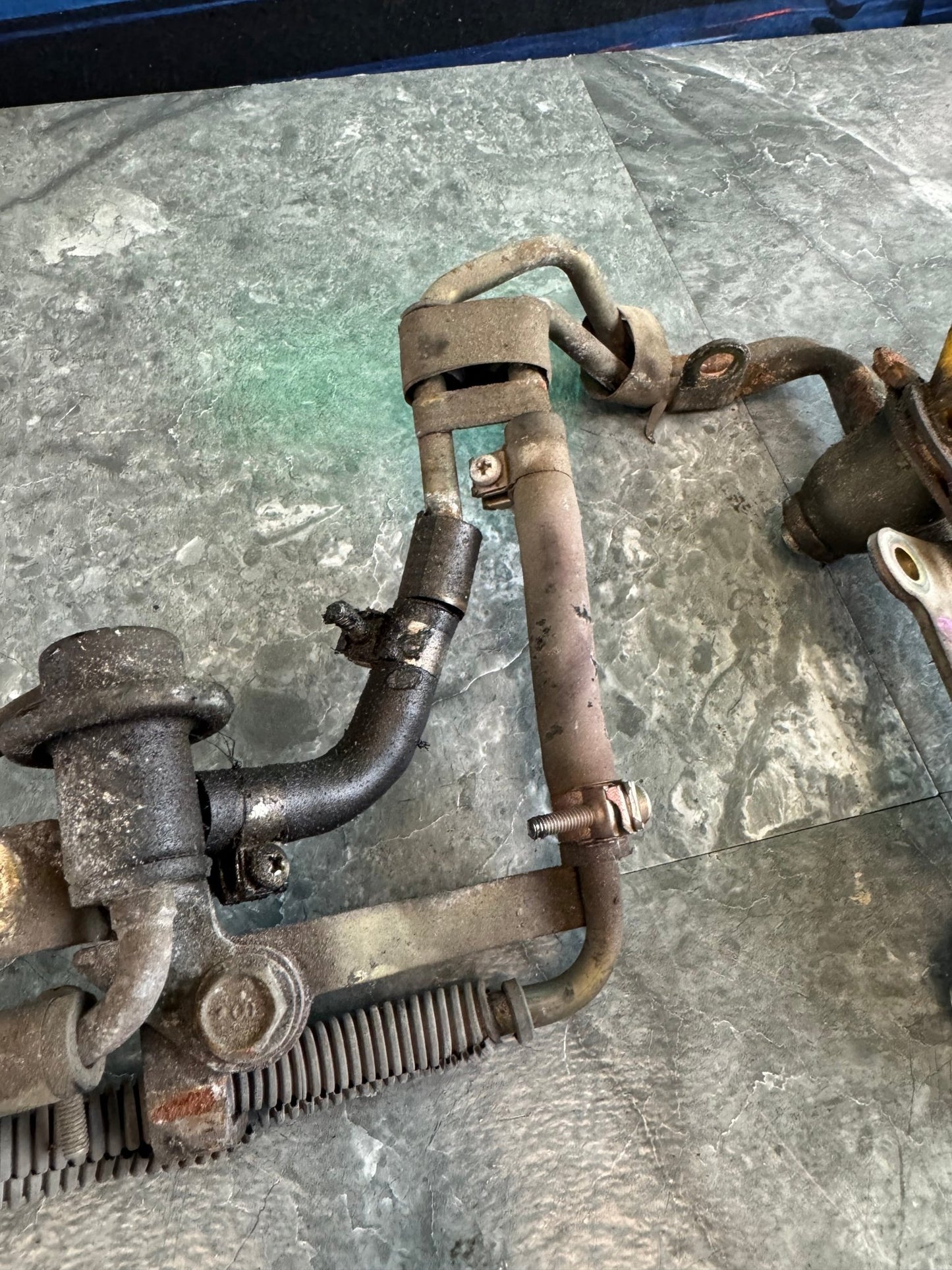 2004-2007 Subaru WRX STi OEM Under Manifold Fuel Lines And Rails With Side Feed Injectors