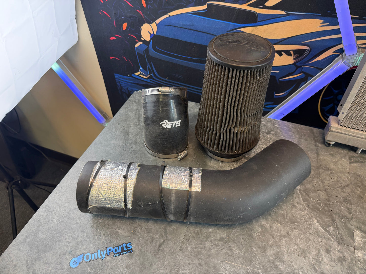 ETS cold air intake ROTATED Subaru STi 4” speed density