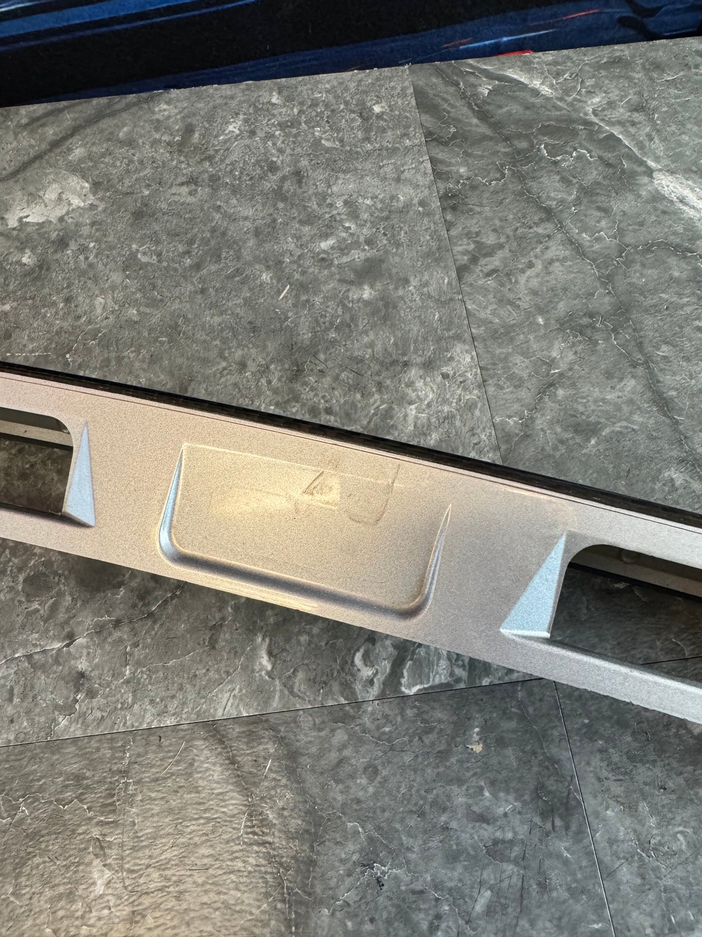 2015-2021 Subaru WRX STi Carbon Fiber Trunk Lid Garnish Trim License Light Panel Silver Underneath