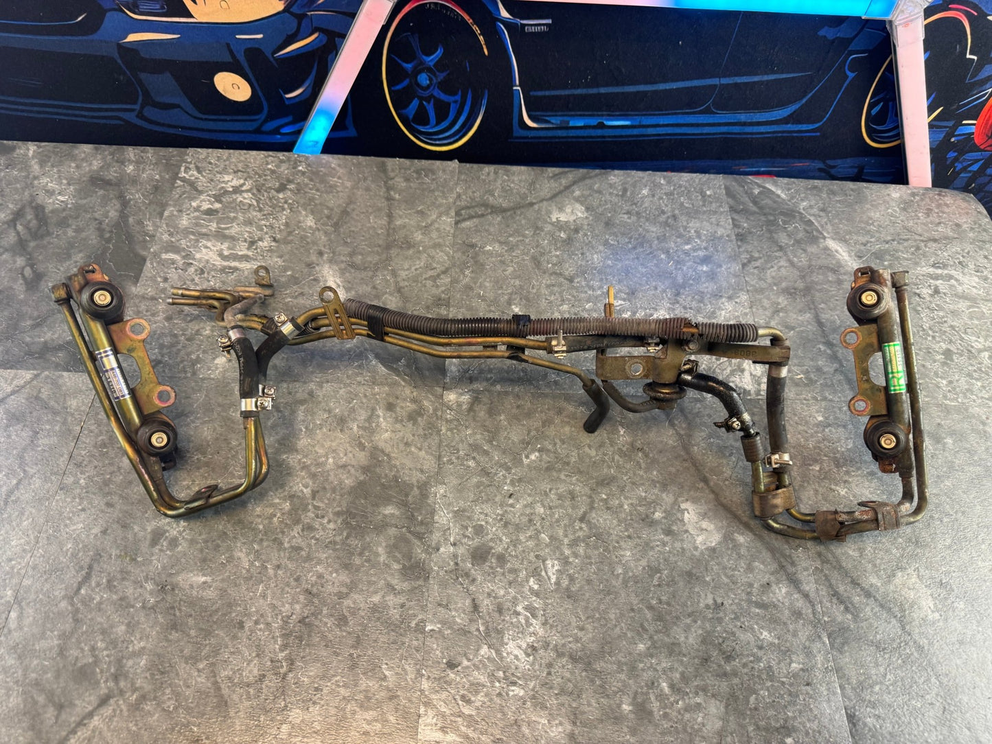 2004-2007 Subaru WRX STi OEM Under Manifold Fuel Lines And Rails With Side Feed Injectors