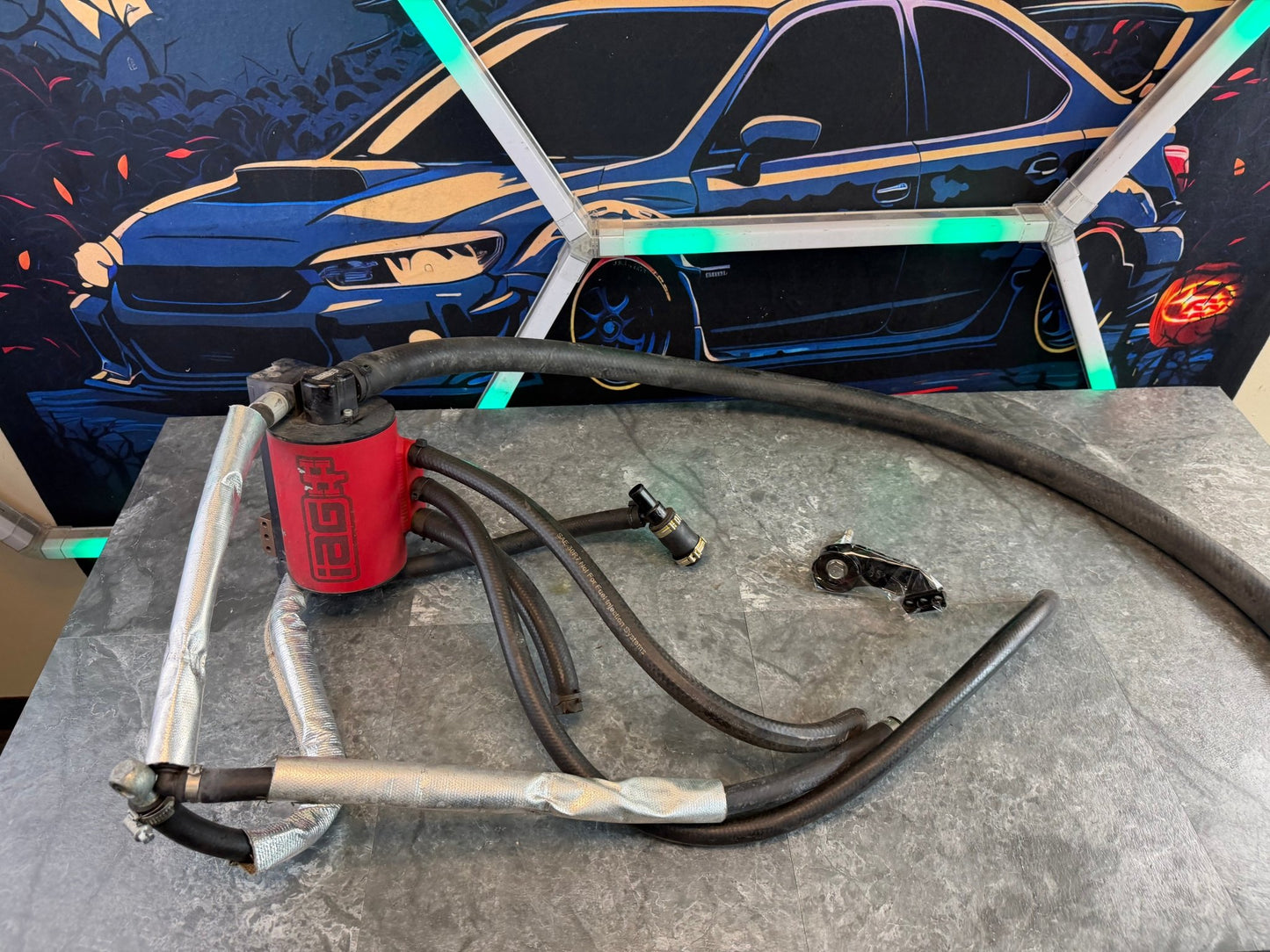 IAG aos air oil separator 08-21 Subaru STi comp competition ( no longer made ) v2 w/ pitch stop bracket