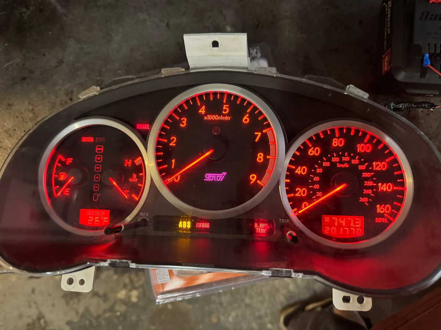 2005-2007 Subaru STi OEM Instrument Gauge Cluster 201k Miles Tested Working 6MT