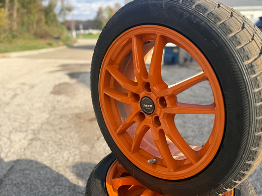 AFTERMARKET Zack JP 520 aluminum wheels STi 2005-2017 clears brembos w/ snow tires installed 5x114