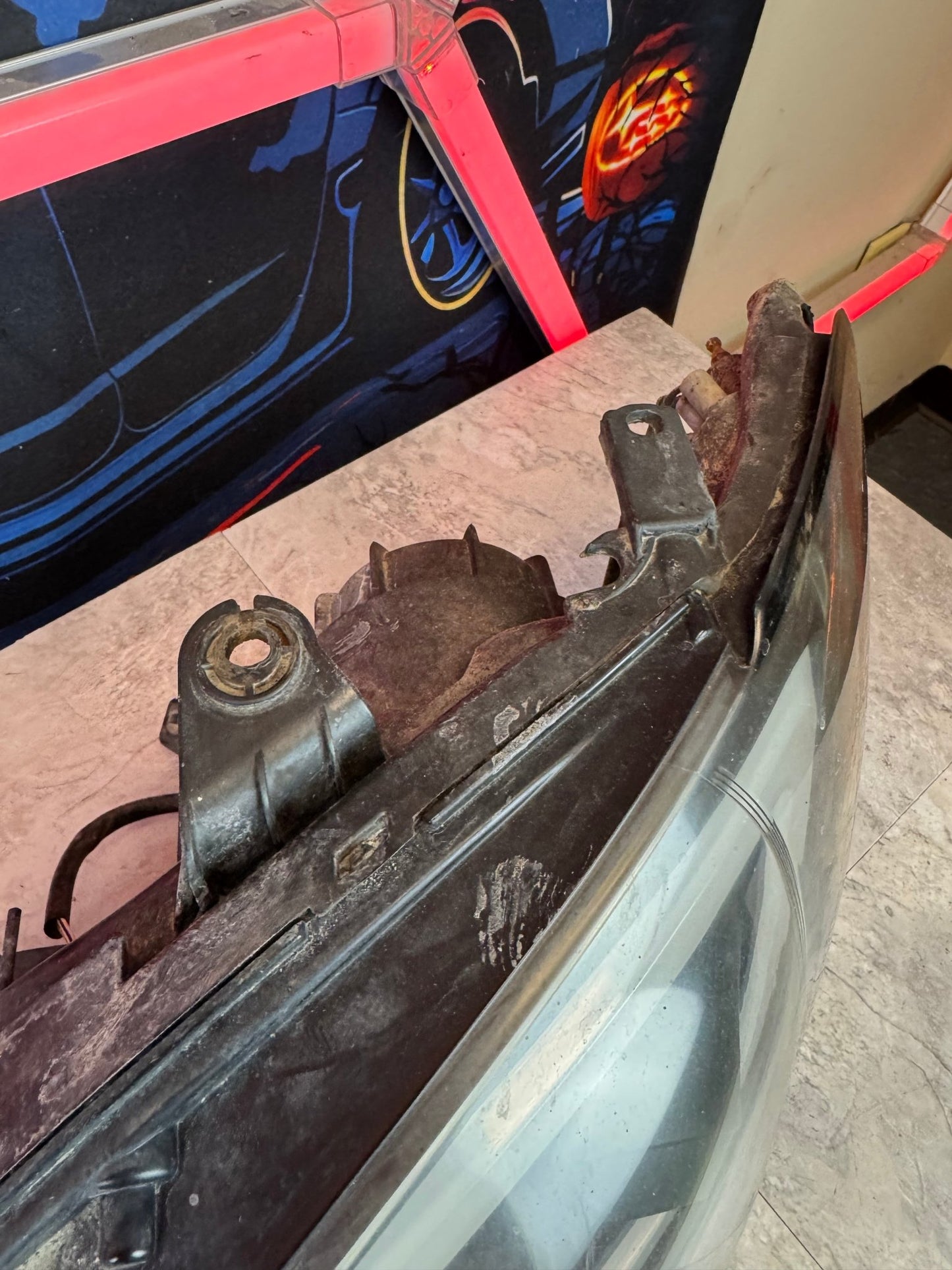 2006-2007 Subaru Impreza WRX STi Aftermarket LED Bar Headlight Pair Assembly B2