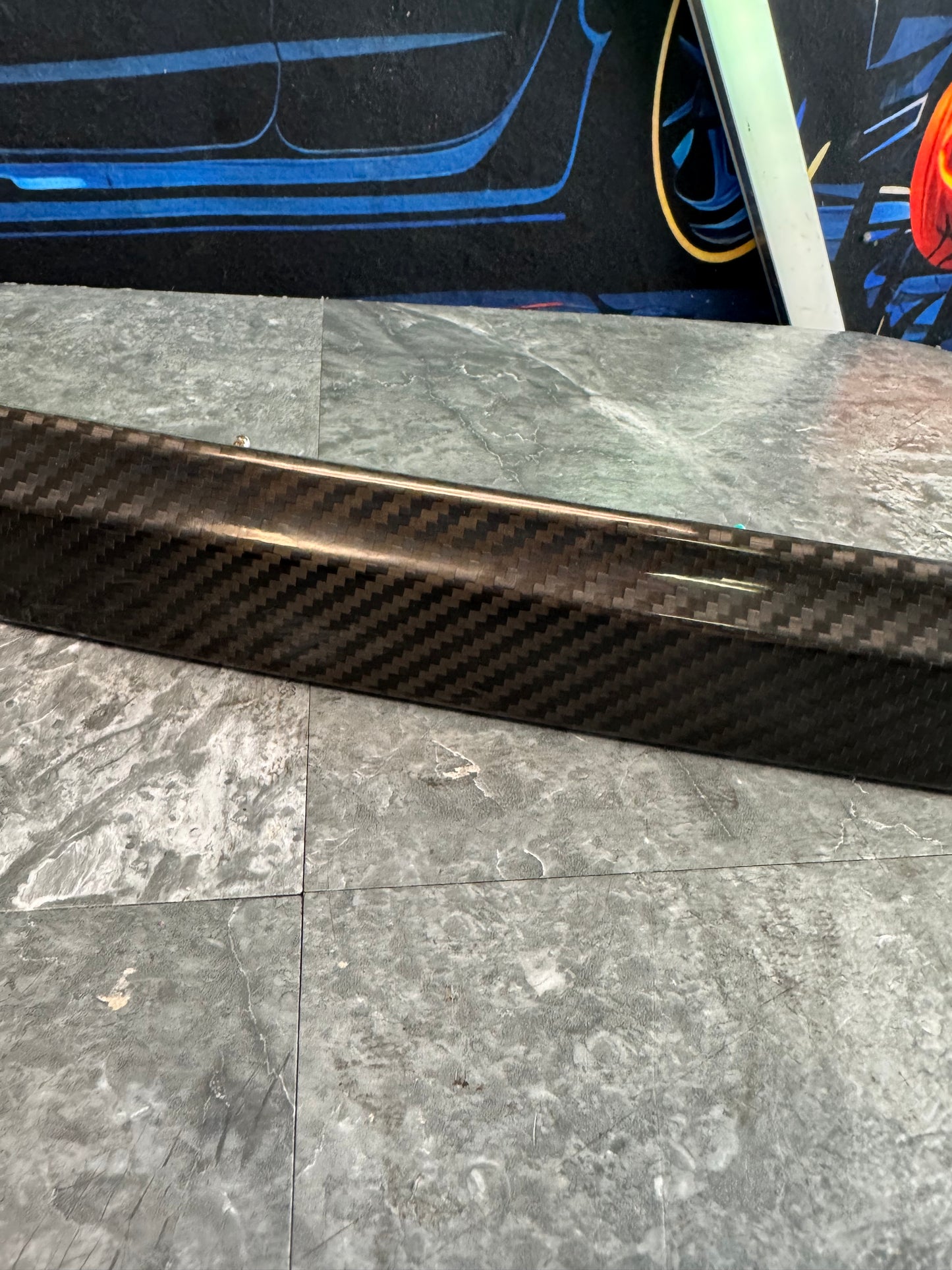 2015-2021 Subaru WRX STi Carbon Fiber Trunk Lid Garnish Trim License Light Panel Silver Underneath