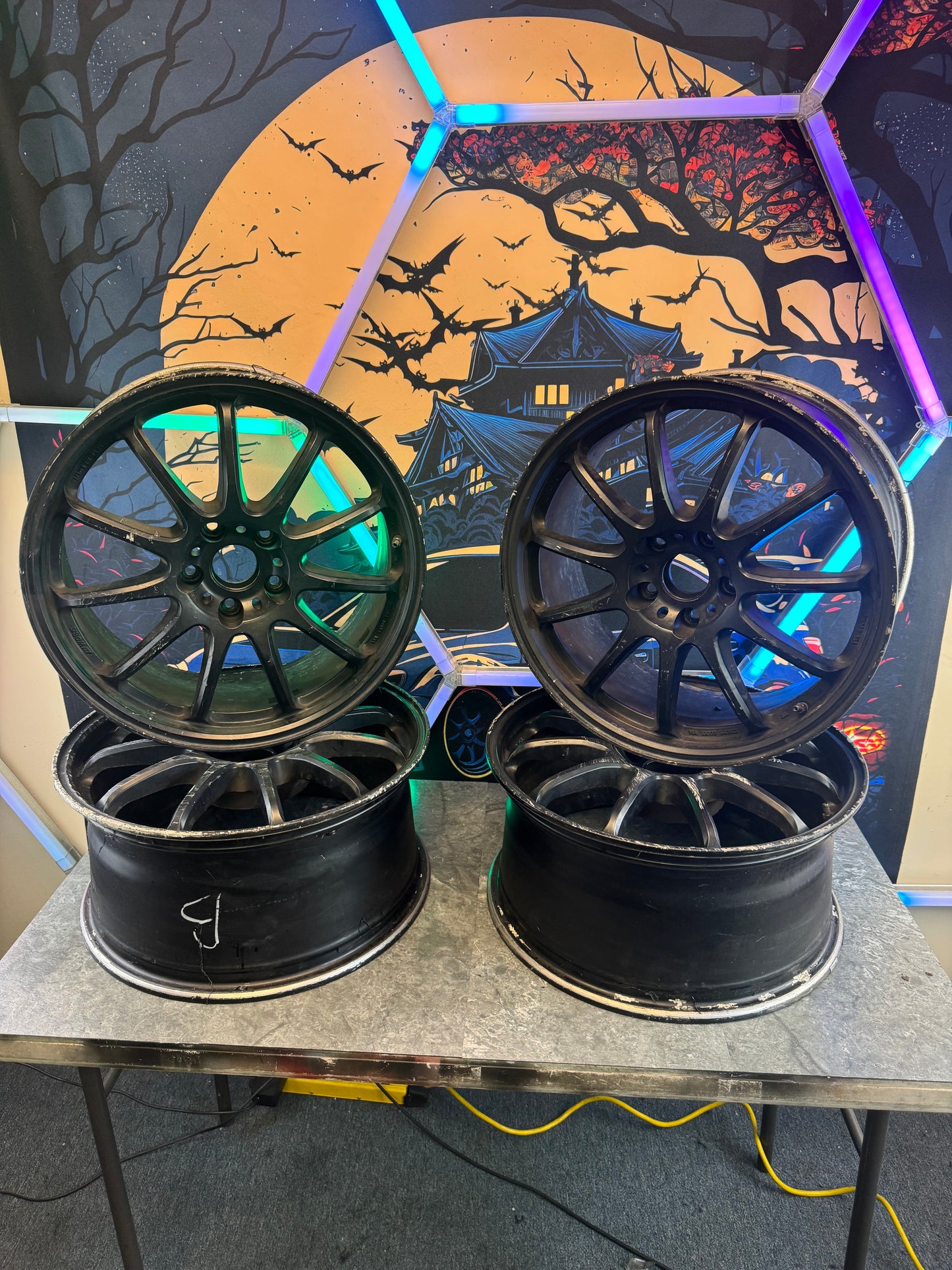 Work Emotion 11r Wheels Set Of 4 Need Refinished 18x8.5 +47 5x114.3