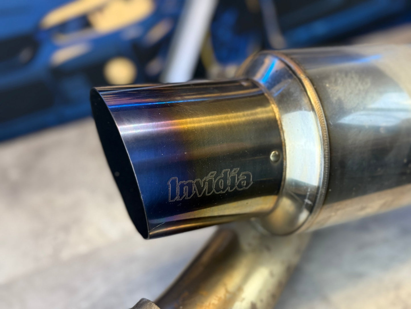 Invidia N1 cat back TI tip race mid pipe& axle back Subaru   Exhaust For 02-07 WRX/STi