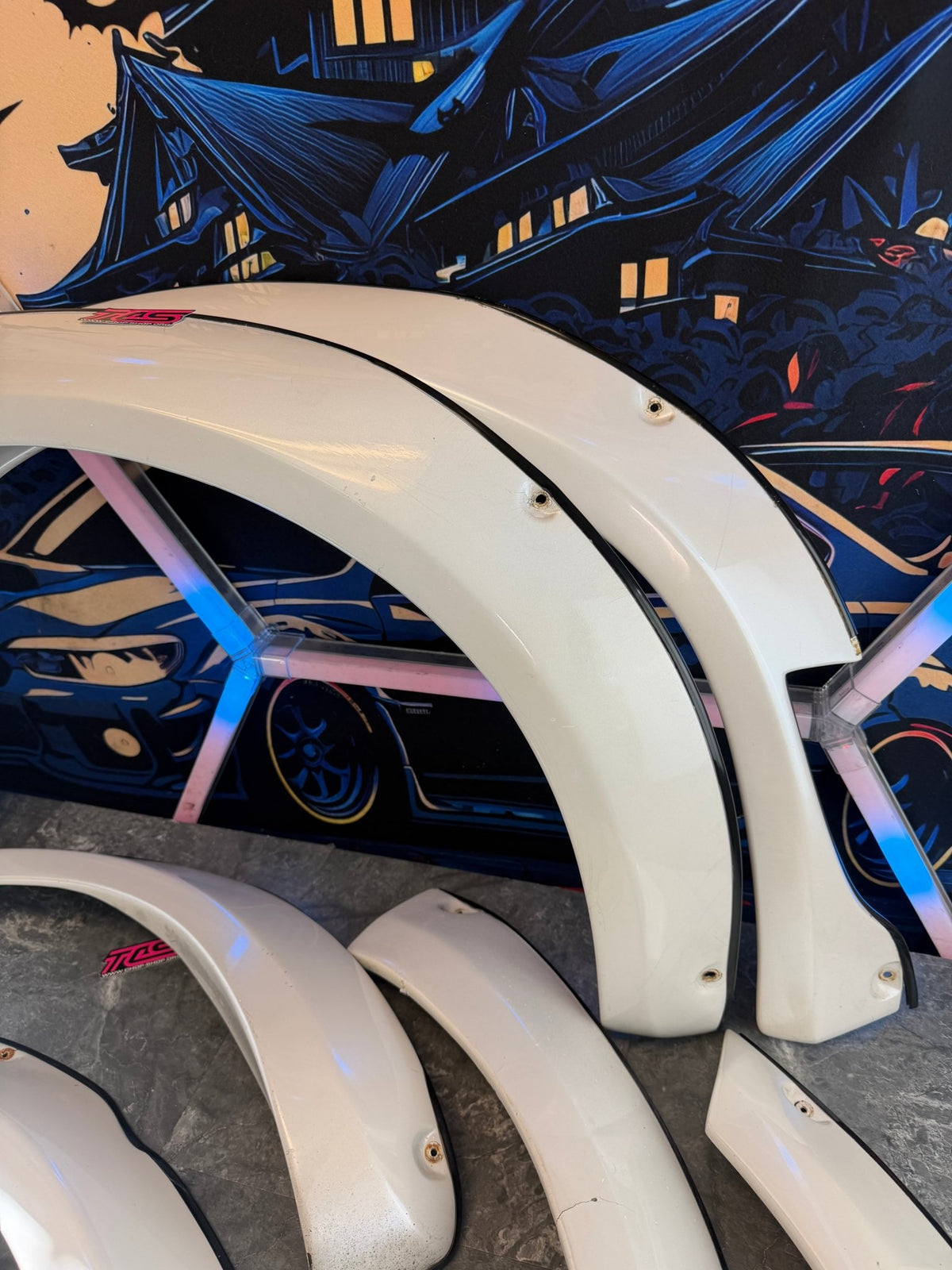 ABW 60 mm fender flares 2006 2007 Subaru & wrx sedan Hawkeye 37j satin white pearl