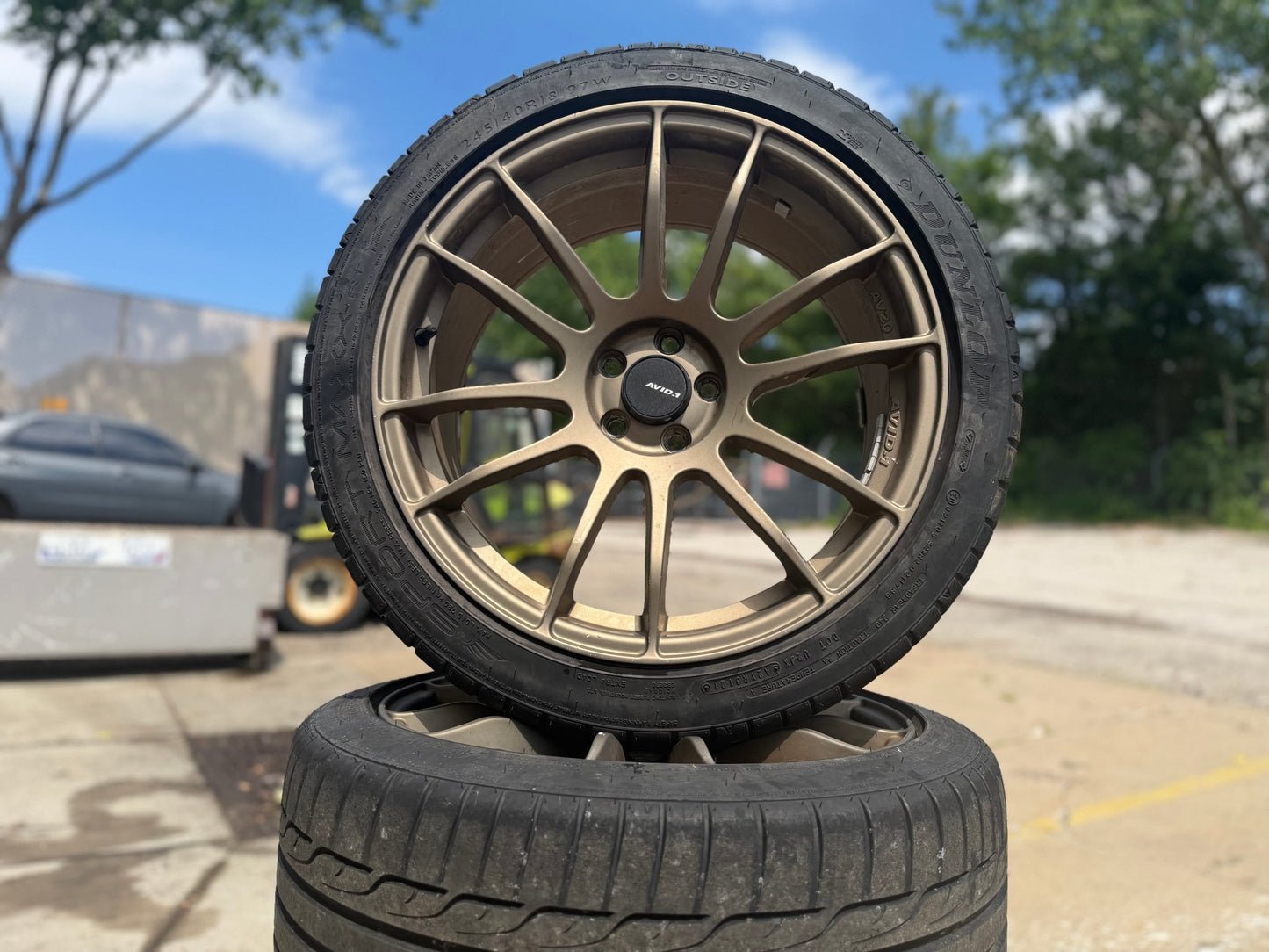 AVID AV20 Matte bronze wheels for Subaru wrx & Impreza 5x100 18 x 8.5 + 38 clears STi brembos