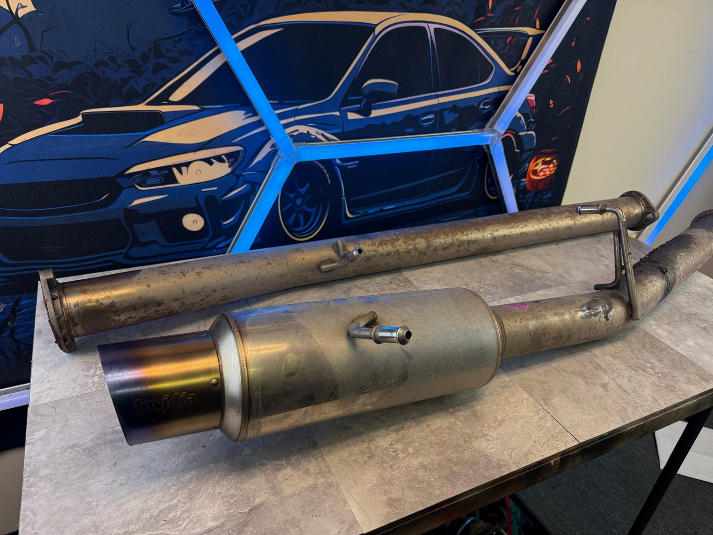 Invidia N1 cat back TI tip race mid pipe& axle back Subaru   Exhaust For 02-07 WRX/STi