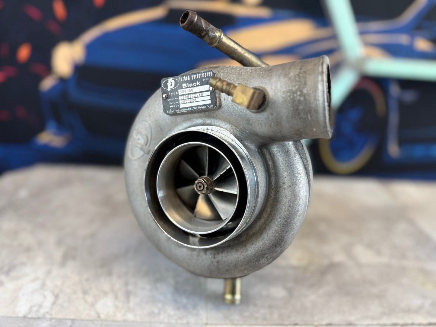 FP black turbo Subaru STi & wrx 3.25” compressor cover , billet , journal bearing, 10 cm turbine, welded