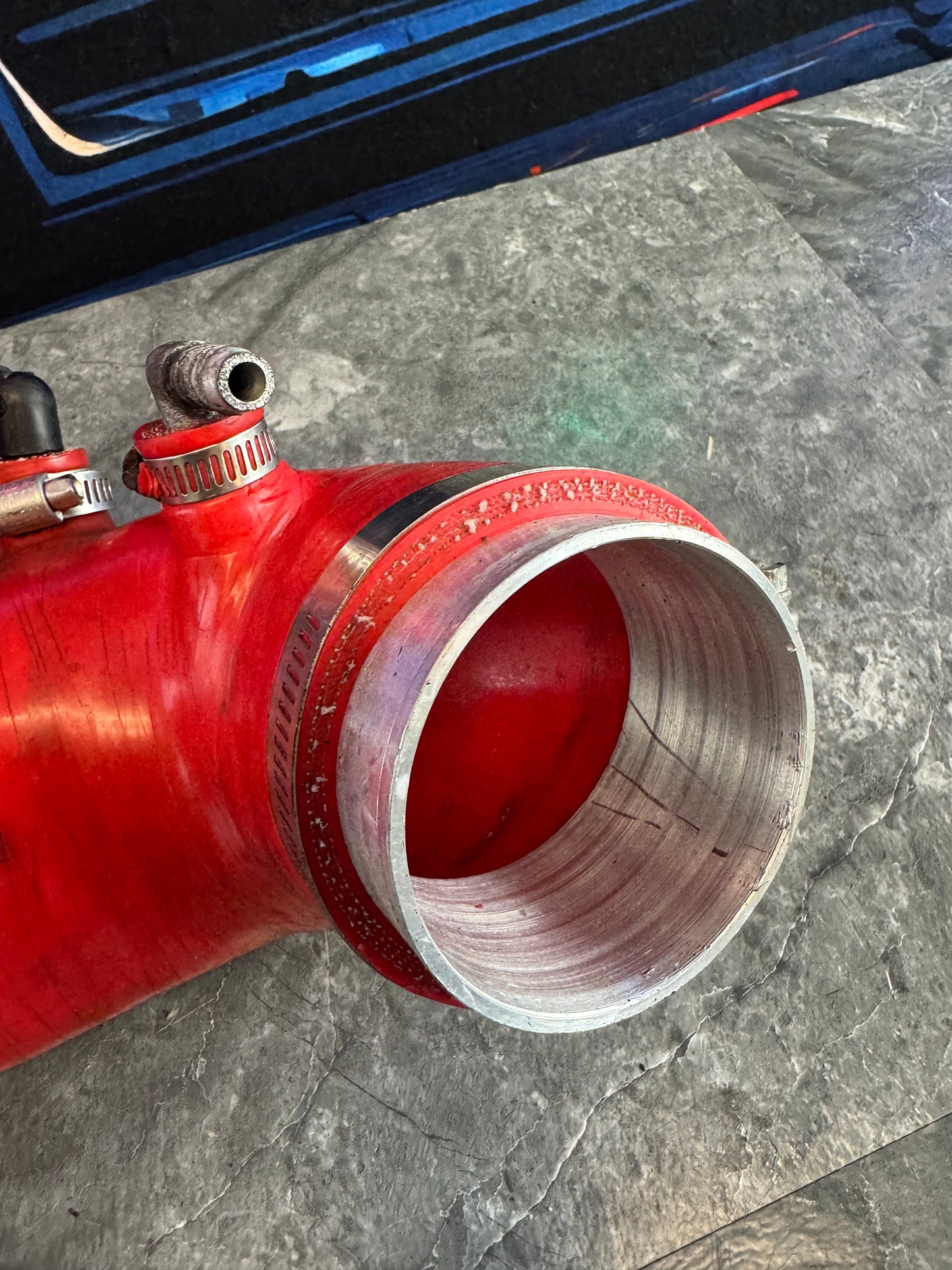 2002-2007 Subaru WRX 2004-2021 Subaru STi Aftermarket Red Silicone Turbo Inlet Red