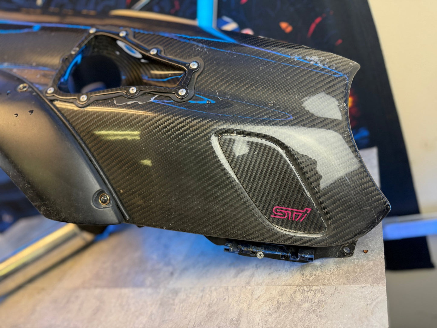 2002-2003 Subaru WRX Carbon Fiber Front Fenders Bugeye Karlton Flares & Jdm Carbon Light Deletes