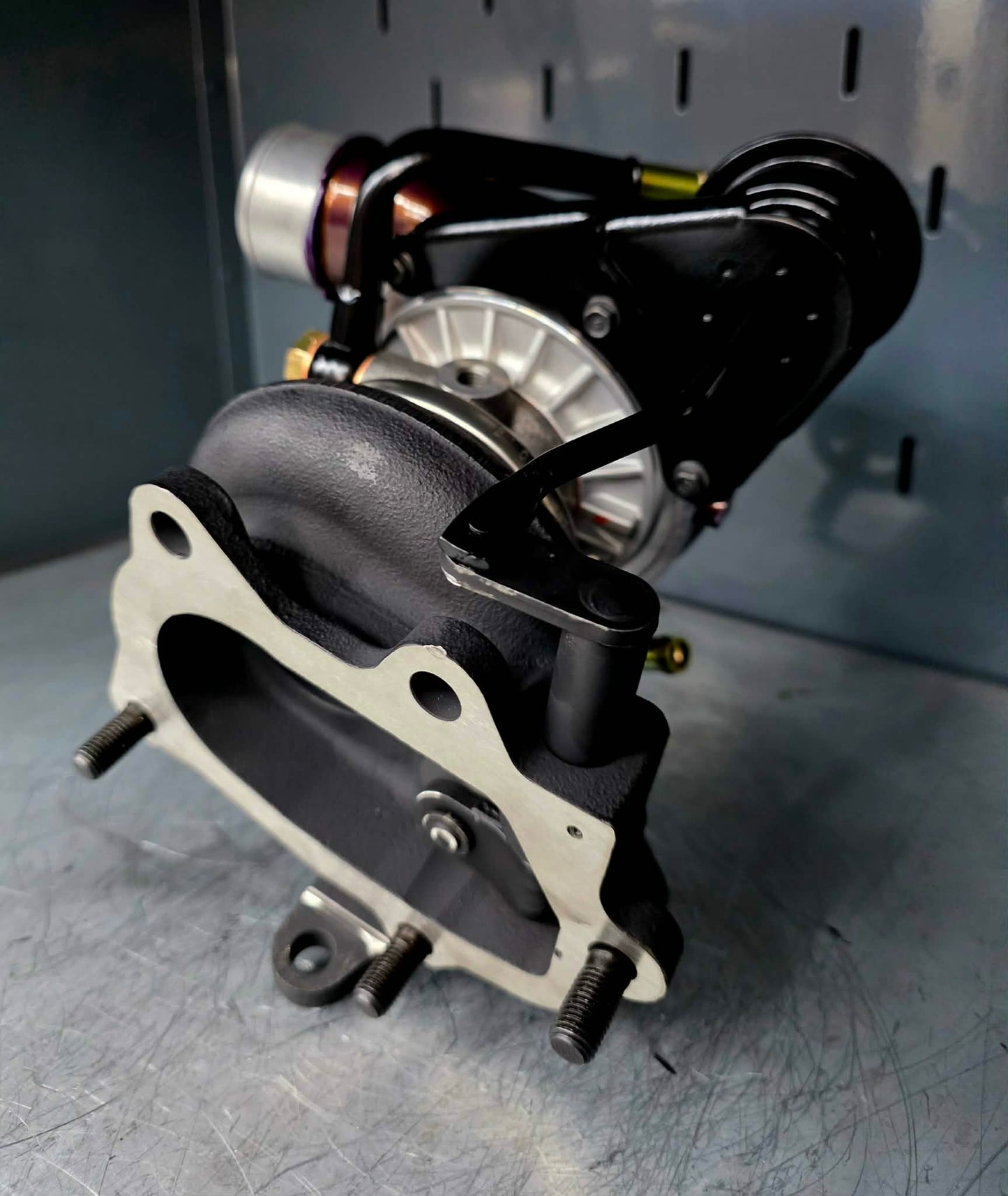 CUSTOM HCFI ball bearing converted VF 48 Subaru STi & wrx w/ billet compressor wheel & BEAUTIFUL powder coat