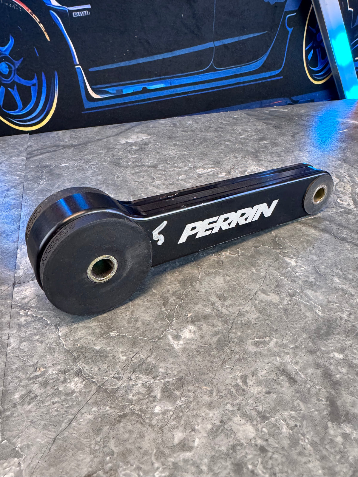 2004-2021 Subaru WRX STi Perrin Performance Pitch Stop Mount Dog Bone Black