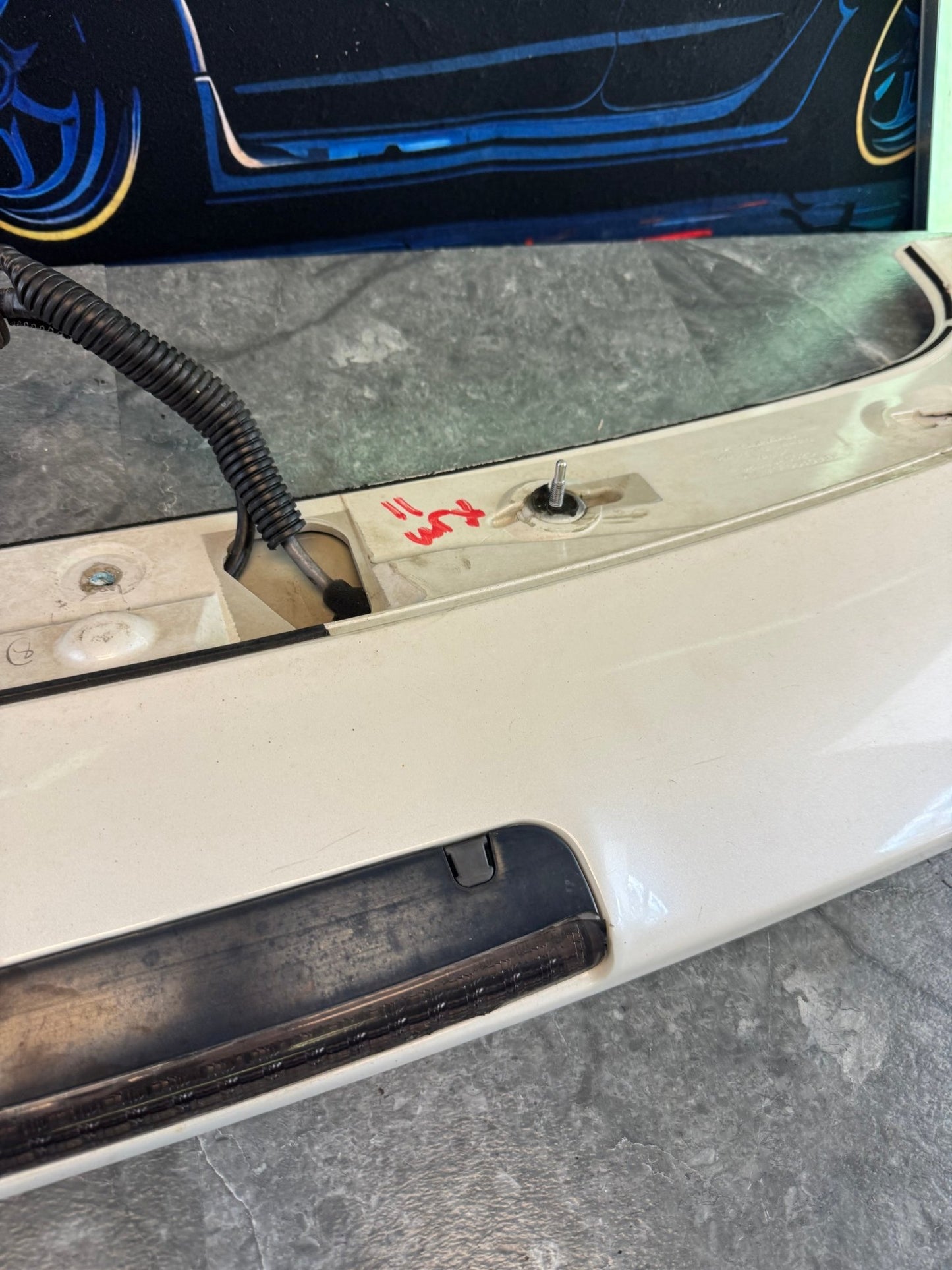 2008-2014 Subaru WRX STi OEM Hatch Wing Spoiler Hatchback White