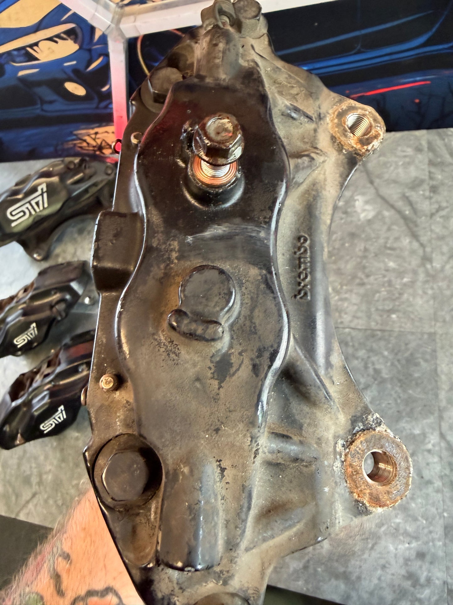 OEM brembo brake calipers 08-17 Subaru STi ( wrx swap ) front & rear w/ pads