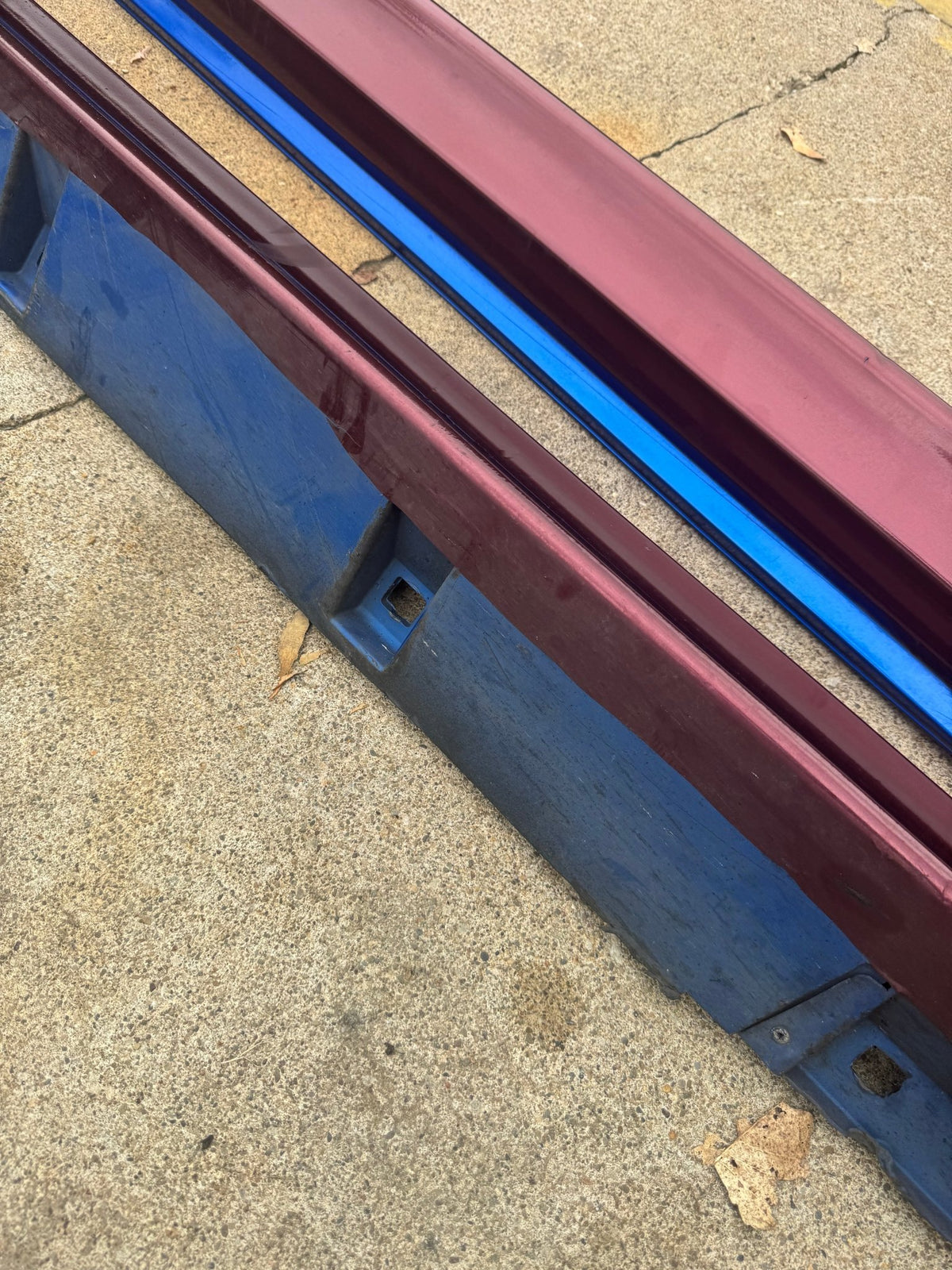 2011-2014 Subaru WRX / 2008-2014 Subaru WRX STi Hatch OEM World Rally Blue WRB Side Skirts Assembly Wrapped