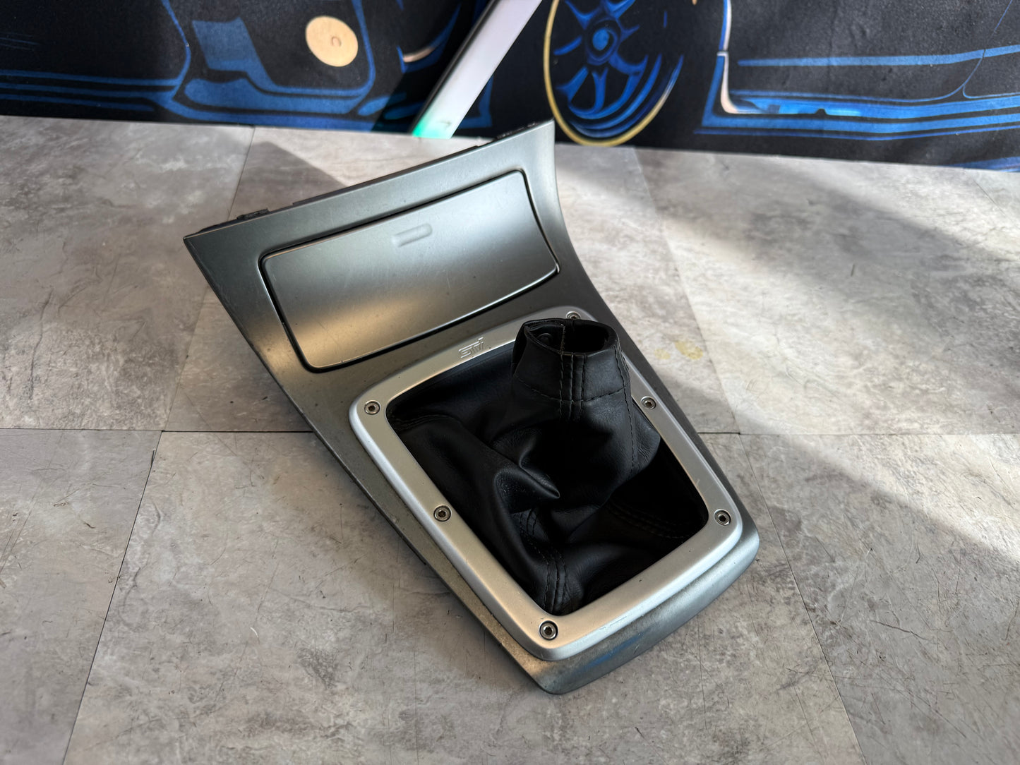 OEM 2005 - 2007 Subaru STi shifter trim assembly six speed w/ shift boot