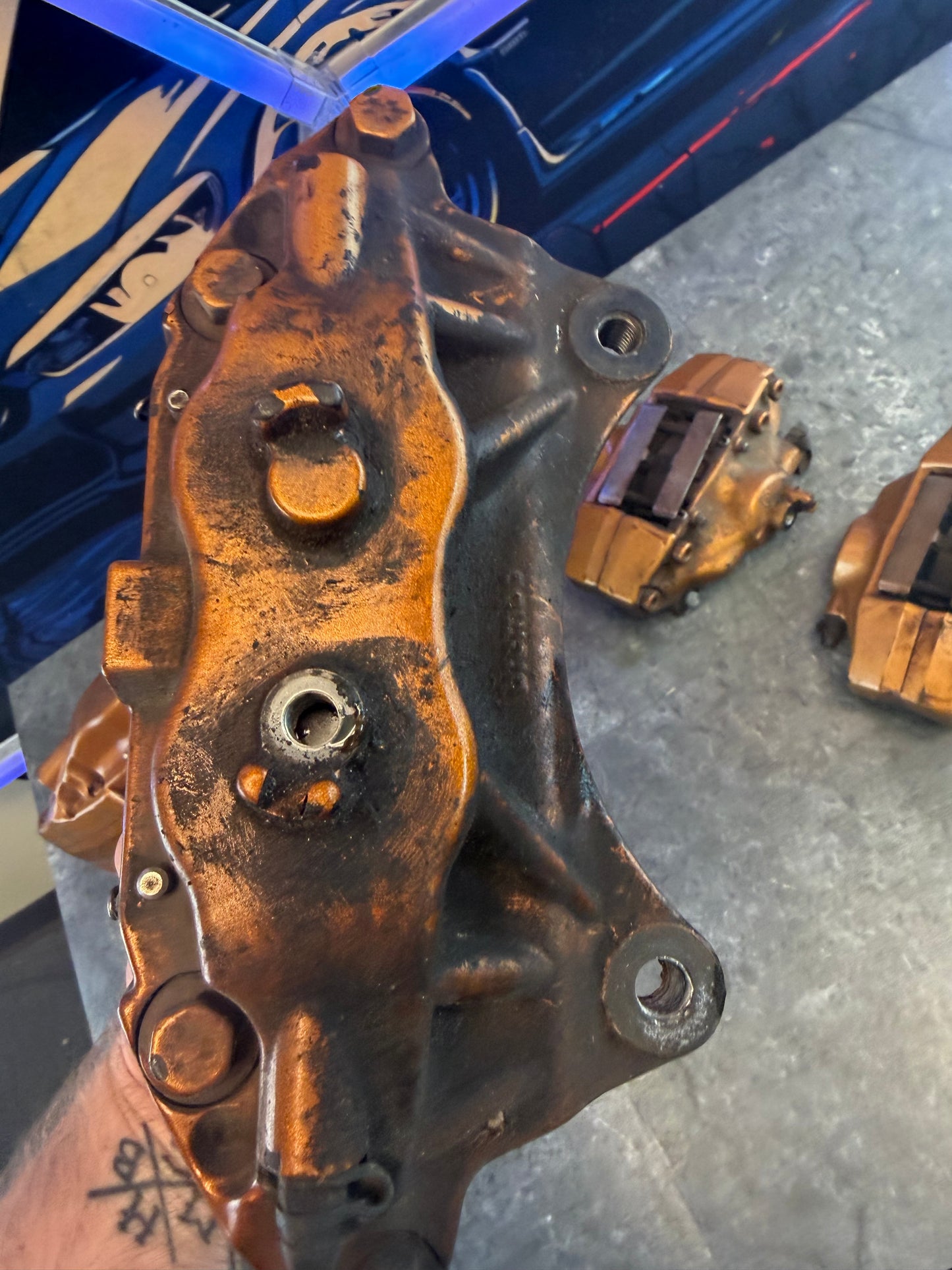 Subaru STi 2004 - 2007 STi oem authentic gold brembo brake calipers ( wrx swap ) NEED REPAIRED