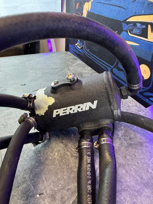 2004-2021 Subaru WRX STi Perrin AOS Air Oil Separator Setup Black