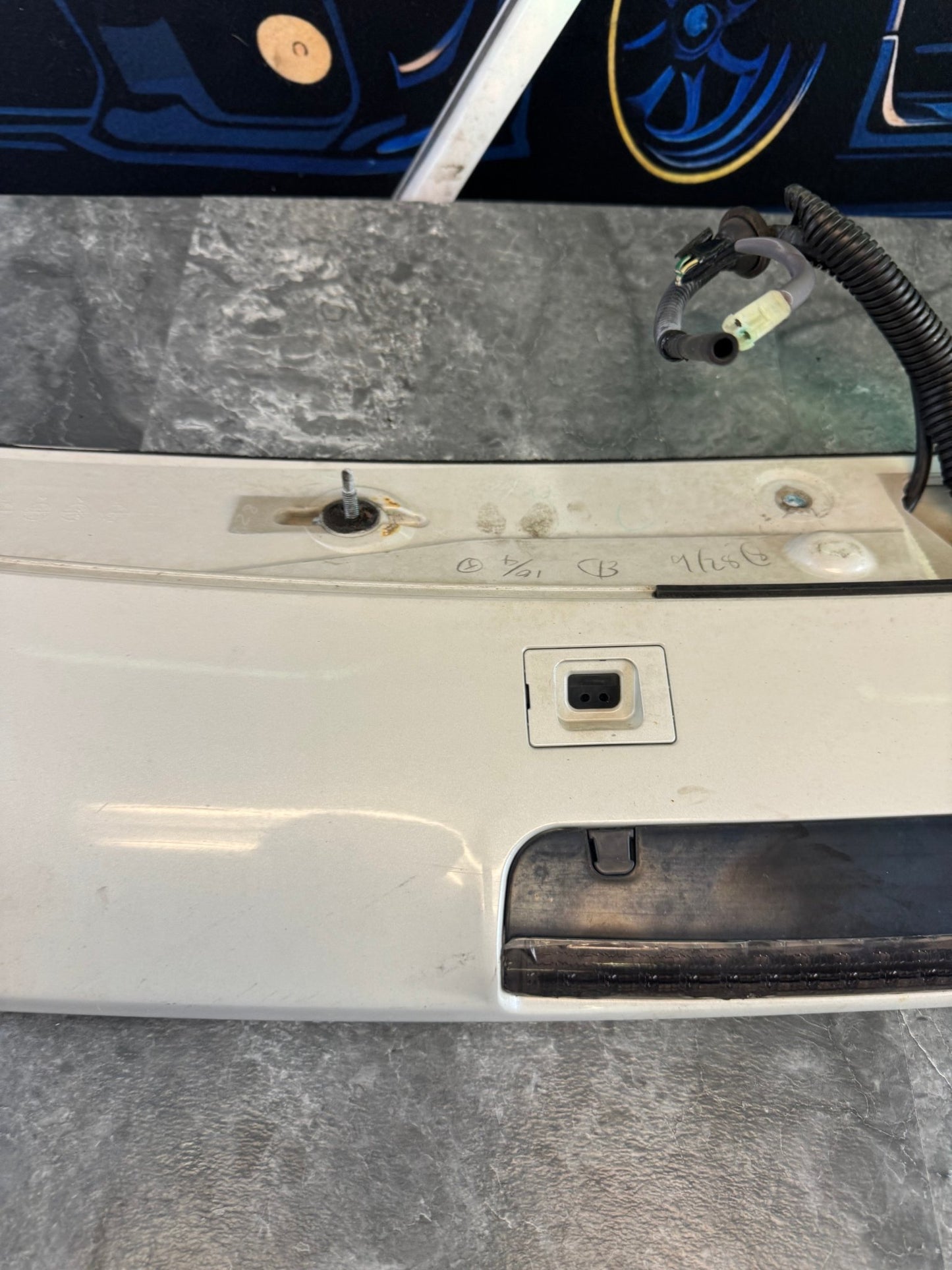 2008-2014 Subaru WRX STi OEM Hatch Wing Spoiler Hatchback White
