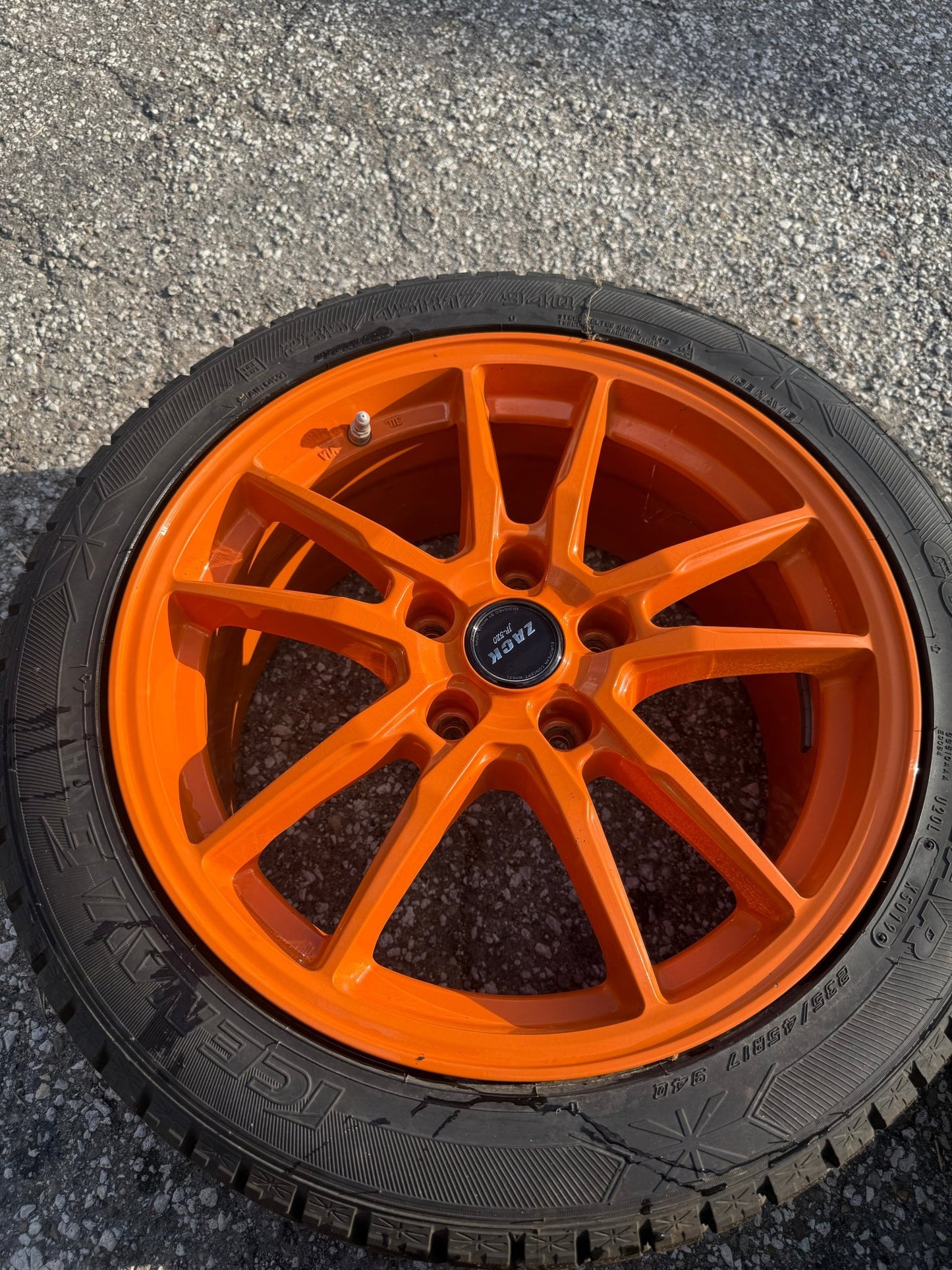 AFTERMARKET Zack JP 520 aluminum wheels STi 2005-2017 clears brembos w/ snow tires installed 5x114