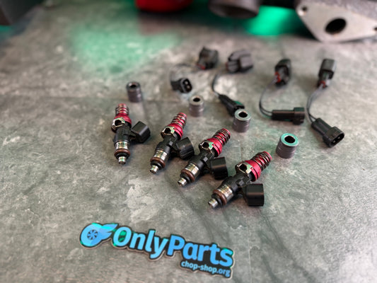 ID 1050cc XDS Top Feed Fuel Injectors Subaru WRX & STi Injector Dynamics w: 14 mm caps & plug and play jumpers