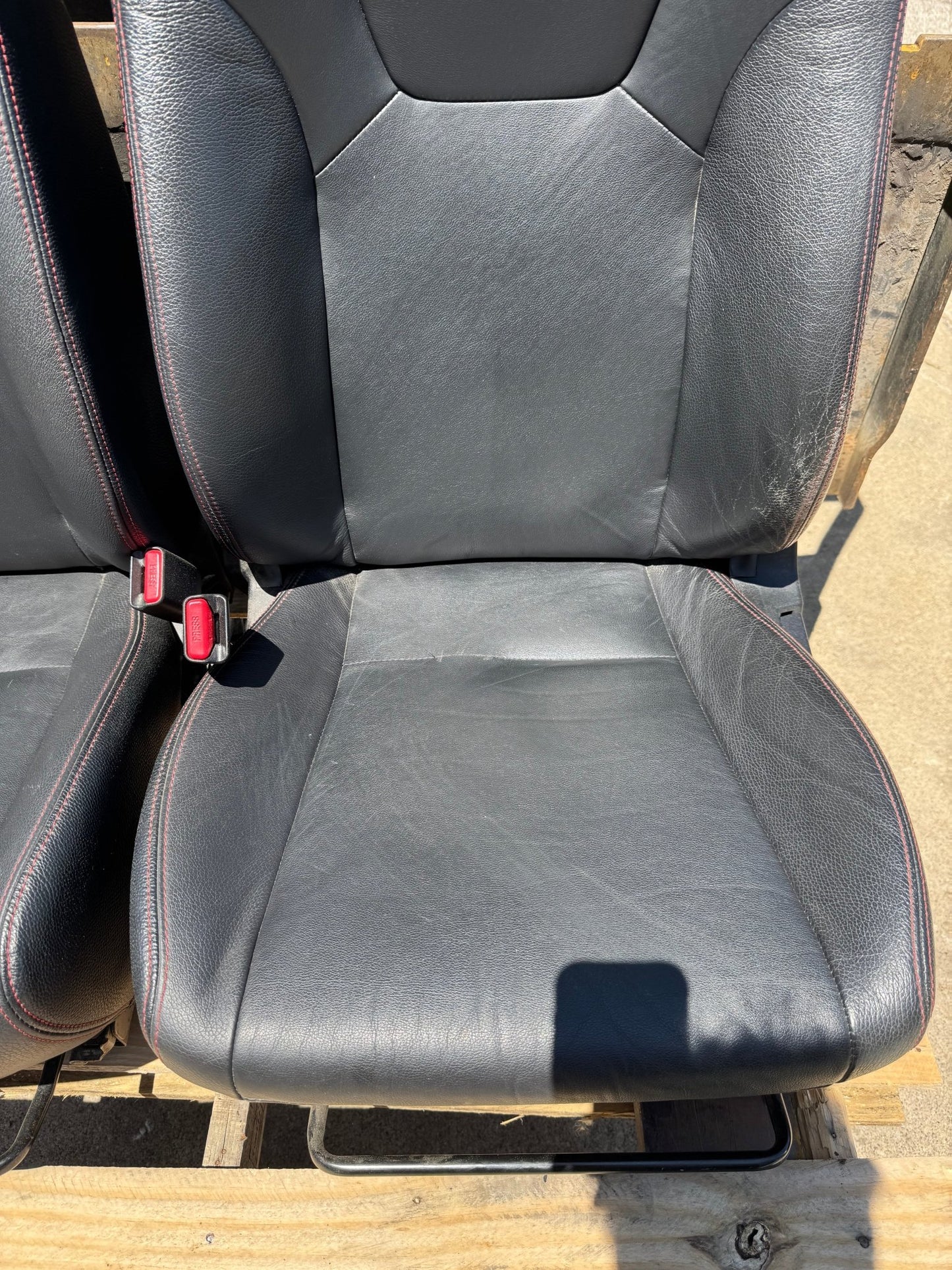 2008-2014 Subaru WRX OEM Seat Set Passenger Driver Front Leather Heated Seats Pair