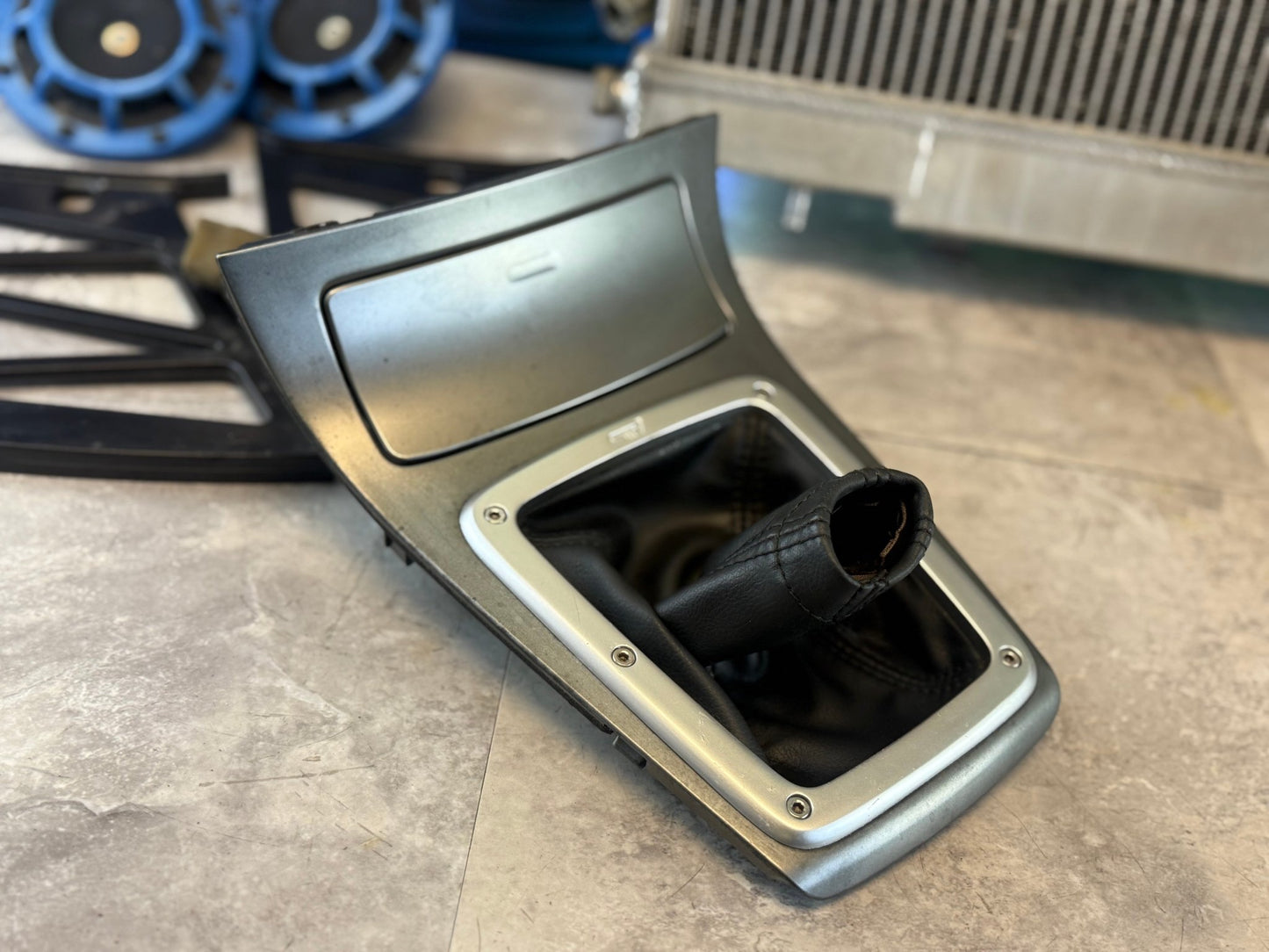 2007 Subaru STi oem six speed shifter trim assembly 05–07 STi w/ trim ring and six port