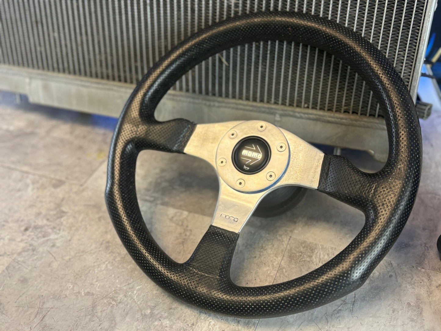 MOMO Italian Italy leather aftermarket steering wheel Subaru wrx & STi w: hub adapter 350 MM