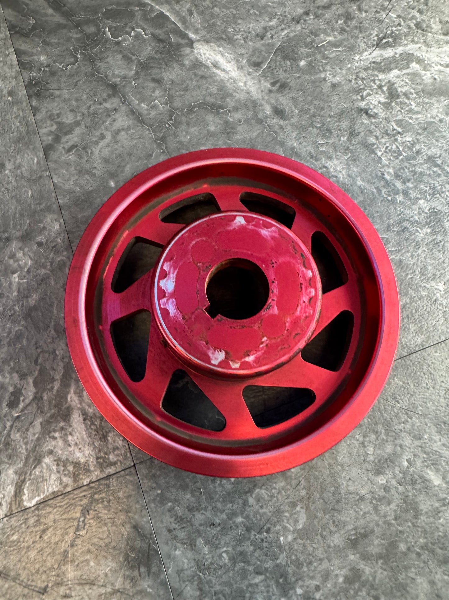 2004-2021 Subaru STi / 2002-2014 Subaru WRX Perrin Light Weight Crank Pulley Red