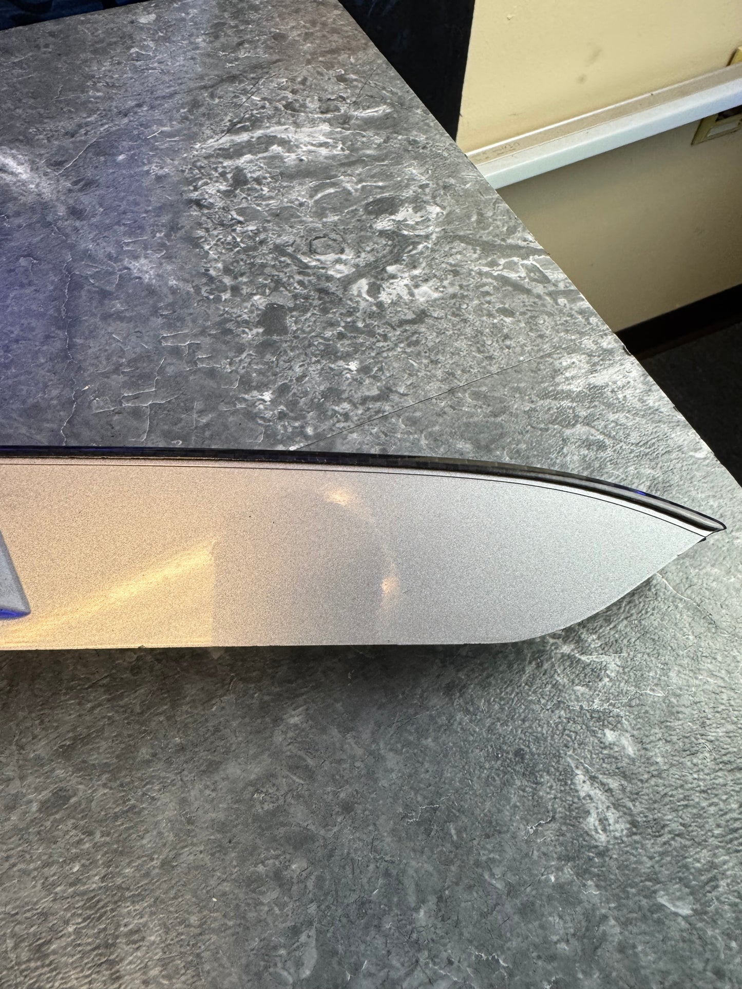 2015-2021 Subaru WRX STi Carbon Fiber Trunk Lid Garnish Trim License Light Panel Silver Underneath
